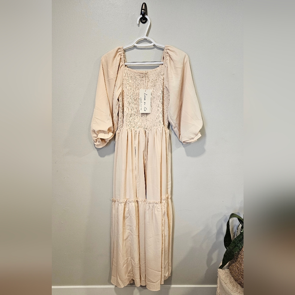 Leia N Co Cream Dress, Size M, Cream
